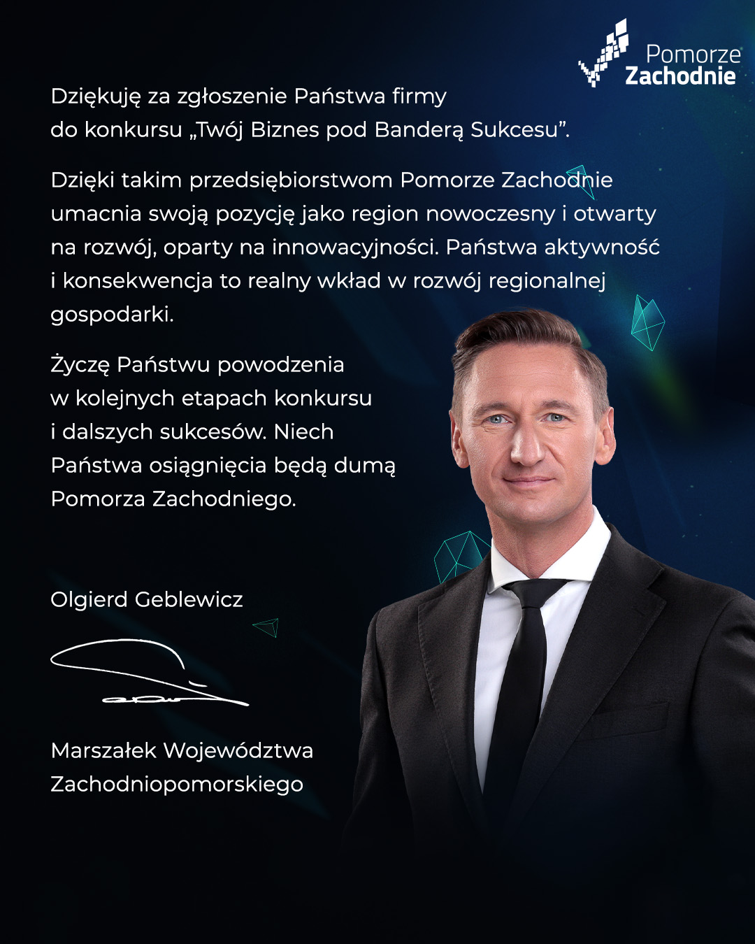 Podziękowanie od Marszałka